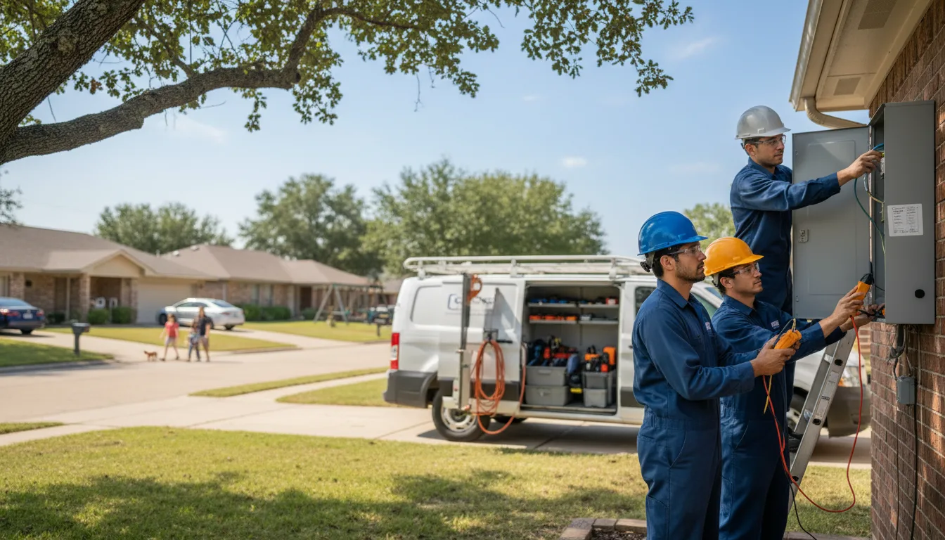 Certified electrician providing emergency electrical services in Dawn, TX